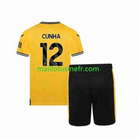 Maillot de Foot Wolverhampton Wanderers CUNHA 12 Domicile 2023-24 - Enfant